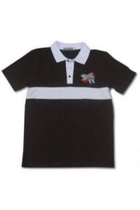 P100 polo衫團體制服訂做 撞色胸筒 polo衫團體制服製造商 polo衫團體制服網上訂購     黑色